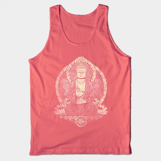 Siddhartha Gautama Buddha Grunge Halftone Tank Top by GAz